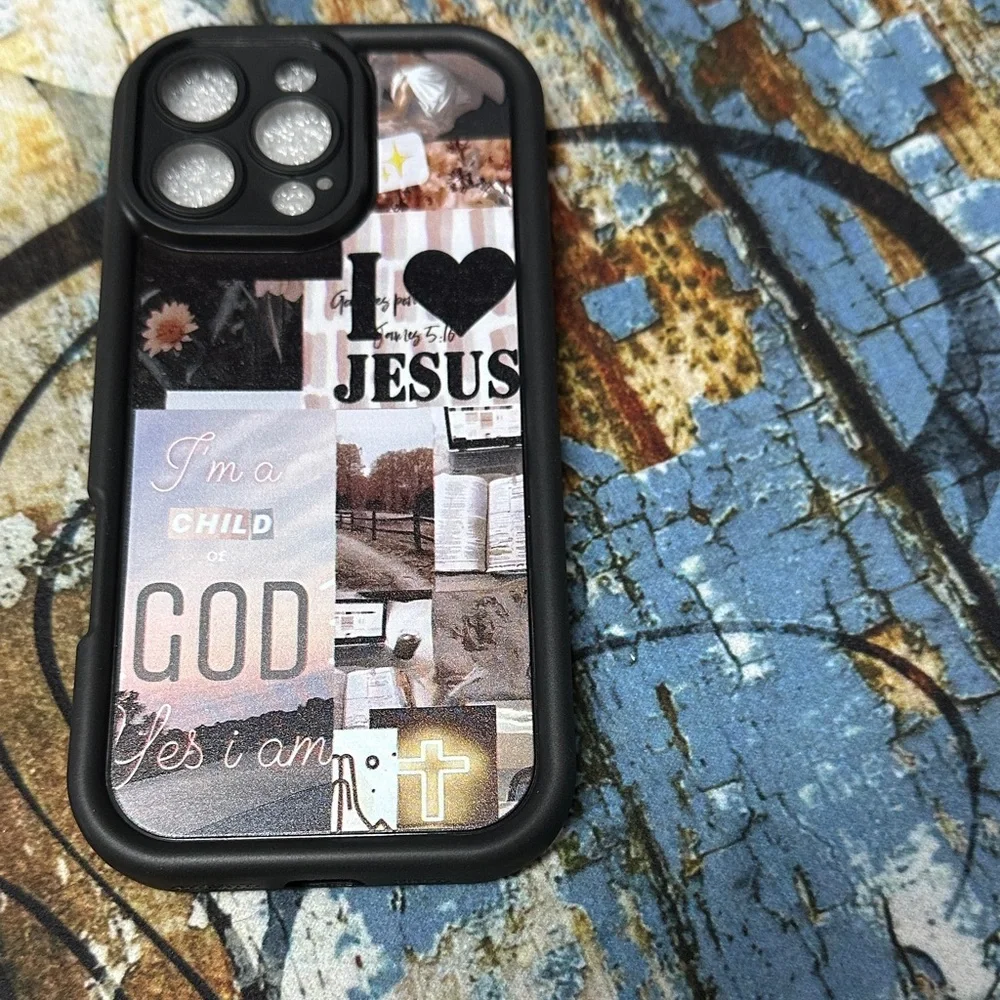 Black Religious Collage Phone Case IPHONE 16 Pro Max
